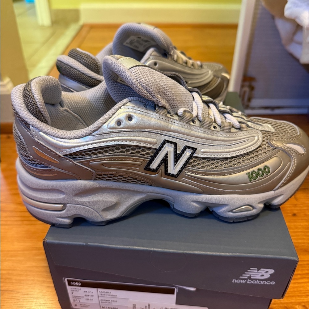New Balance Metallic Silver Unisex  Sneakers